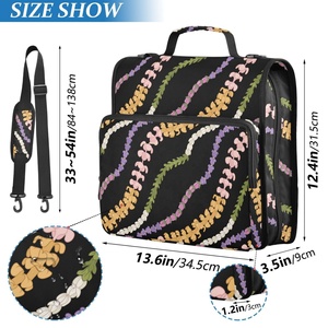 Porte-documents portable personnalisé Hawaii Puakenikeni avec 3 anneaux, organiseur de classement, pochette pour documents - Product Image 3