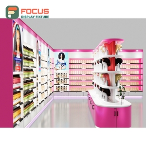 Vitrina de Exhibición para Pelucas Personalizada, de Madera y Vidrio, con Estantes Multicapa, Cajón con Cerradura, para Tienda de Pelucas - Product Image 1