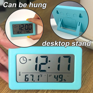 वायरलेस डिजिटल थर्मामीटर और आर्द्रता मॉनिटर प्लास्टिक से बने घर के उपयोग के लिए 10-99% रेंज इनडोर-आउटडोर तापमान घड़ी - Product Image 5