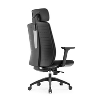 Silla Ejecutiva Giratoria de Oficina con Respaldo Alto, Ajustable en Altura, Inclinación Lumbar 2D y 3 Funciones de Bloqueo