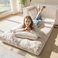 Ensemble de canapé compressé pliable sectionnel avec coussins remplis d'éponge Canapé-lit convertible au design moderne pour petit appartement