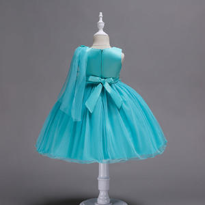 Vestiti delle ragazze di fiore 4-12 anni ragazze abito in rete senza maniche 3D floreale gonfio al ginocchio gonna per bambini abbigliamento da festa - Product Image 6