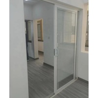 NUOXIN-Puerta corrediza de vinilo blanco estilo americano, puerta de PVC de vidrio de baja emisividad, puerta corredera upvc para patio, puertas y ventanas con pantalla