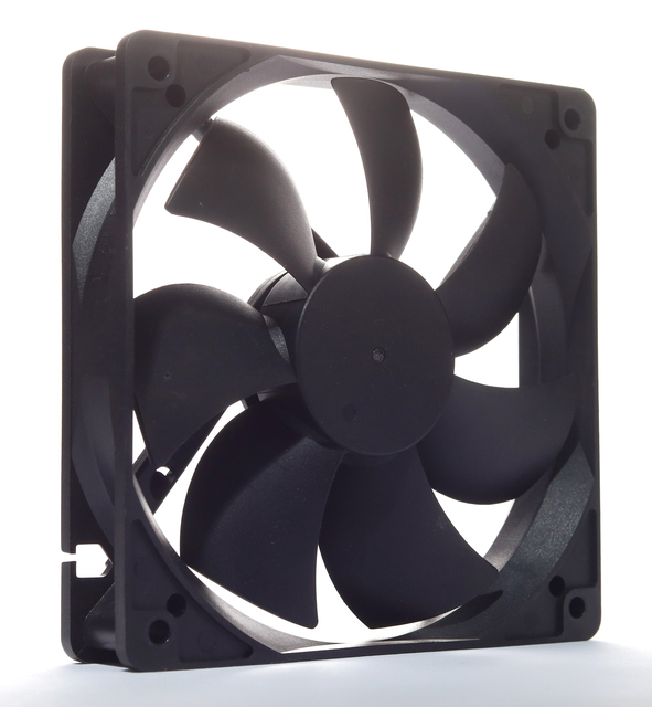 High Quality Ball Bearing Reverse Blade Black Gaming Computer CPU Fan 120mm PC Case Cooler with Plastic Heatsink 64CFM