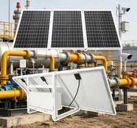 Kits solaires pour la sécurité extérieure, alimentation CCTV, panneau solaire 120W avec batterie au lithium 60Ah 80Ah, kit de montage sur poteau, support renforcé
