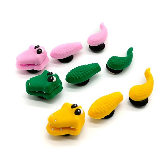 Custom Silicone Soft Pvc 2D Crocs Ornament Figures PVC Rubber Silicone Figures Car Keychains Shoes Decoration Slippers Decorated