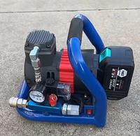 Compresseur d'air sans huile sans fil 20V Moteur Pompe à air alimentée par batterie au lithium portable Pistolet à clous pneumatique pour le travail du bois Fonctionnement silencieux