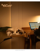 En gros, Arbre à chat d'intérieur de luxe en bois massif, style moderne, avec escalier pour chat, table design pour salon et lit-nid, pour l'hiver