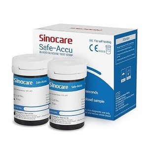 <span class=keywords><strong>Tiras</strong></span> reactivas de glucosa en sangre <span class=keywords><strong>Sinocare</strong></span> Safe Accu (Azules) |   (solo para el glucómetro Safe Accu) - Product Image 1