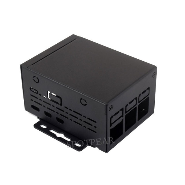 Raspberry Pi 5 Industrial Grade Large Space Metal Case D for PoE HAT/Official Active Cooler PCIe