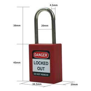전기 사용자 정의 38mm 강철 걸쇠 잠금 안전 자물쇠 다른 마스터 키 키가있는 내구성 산업 장비 - Product Image 5