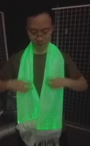 تصميم جديد بقيادة الألياف البصرية النسيج وشاح ألمع في الليل سبعة ألوان متغيرة مجموعة متنوعة من مضيئة - Product Image 5