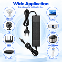 Adaptateur secteur AC/DC fiable avec prise EU 60W 5V 12A certifié GS TUV, alimentation stable pour routeur, bande LED