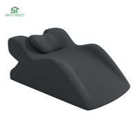 Oreiller de lecture en mousse à mémoire de forme avec support thoracique, oreiller d'aide pour le lit et les activités intimes avec design tricoté pour le cou, nouveauté pour le sommeil