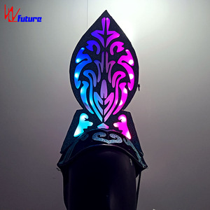 Diadema LED Cyberpunk, Tocado Alto para Discoteca, Bailarina <span class=keywords><strong>Gogo</strong></span>, Festival Rave, Pasarela de Moda, Espectáculo - Product Image 5