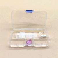 Petits étuis transparents verrouillent boîte de rangement en plastique pour conteneur peu encombrant avec compartiment à 10 grilles avec poignées boîte d'emballage