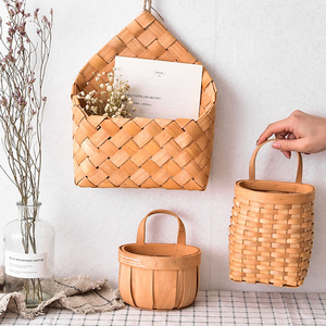 Panier en forme de citrouille panier de pique-nique en bois organisateur de stockage de légumes de fruits pour la maison extérieure - Product Image 4