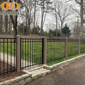 แผ่นรั้วอลูมิเนียมตกแต่งลานม้าสีดำสีเขียวเสารั้วฟาร์มเสาแผงรั้วซีดาร์เสาลวดโลหะ - Product Image 1