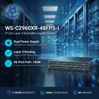 Switch de Red Gestionado Empresarial Catalyst WS-C2960XR-48FPS-I de 48 Puertos Gigabit PoE+ 740W L3 IP Lite con Doble Fuente de Alimentación