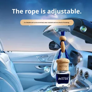 Diffuseur de parfum pour voiture Astree, flacon en verre suspendu avec bouchon en bois, longue durée, rechargeable, pour rétroviseur, OEM - Product Image 5