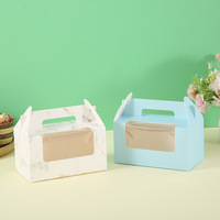 Boîte à pâtisserie portable pour gâteaux, boîte à tartelettes aux œufs, boîte à dessert, design simple, boîte à gâteau transparente