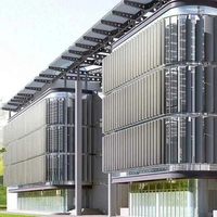 Persiana solar de aluminio motorizada, fija para ventana