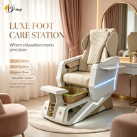 Nouveauté : Équipement de salon de manucure, fauteuil de massage pour les pieds Human Touch, fauteuil de pédicure électrique inclinable de luxe avec vapeur