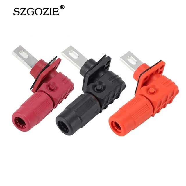 High Voltage Energy Storage Connector IP67 Plastic 60A-400A 6mm-14mm Contact Plug for Power 100A 120A Models Available