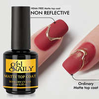 Gel de vernis à ongles mat super mat, poudre sans bâton, sans essuyage, haute brillance, fournisseur professionnel de couche de finition mate