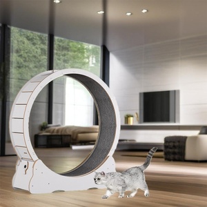BunnyHi PBJ070 Estructura de Escalada Personalizada de Madera para Gatos Rueda de Ejercicio Silenciosa Juguete Interactivo para Aliviar el Aburrimiento - Product Image 5