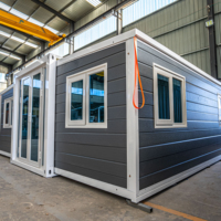 Abri de stockage extérieur Petite maison Conteneur mobile extensible Maison Plomberie électrique Acier Hôtel contemporain de luxe École