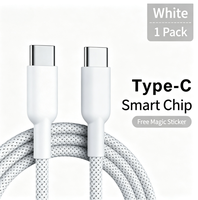 Câble de données tressé en cuivre pur OEM ODM, double Type-C, charge rapide PD 60W, transfert de données, compatible avec les téléphones mobiles iPhone