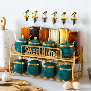 En céramique pot à <span class=keywords><strong>condiments</strong></span> Cuisine récipient à <span class=keywords><strong>condiments</strong></span> Sel sucre pot Ménage ensemble - Product Image 1