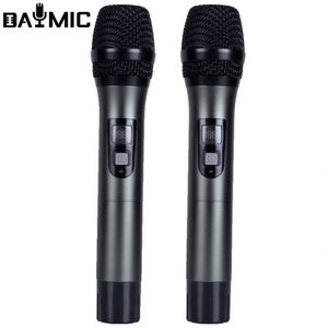 Microphone sans fil avec mini-récepteur, microphone rechargeable à poignée, fréquence 600-690 MHz, logo OEM - Product Image 1
