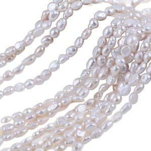 Perle baroque à trou droit 5-6mm, naturelle d'eau douce, blanc clair double face, promotion, matériel pour collier et bracelet DIY, de Zhuji - Product Image 5