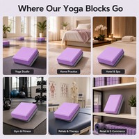 Bloc de yoga EVA en mousse haute densité pour fitness, exercice, gym, Pilates, résistant à la pression, support d'étirement, 280g, camouflage personnalisé