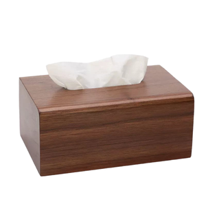 Boîte à mouchoirs de bureau au design moderne, personnalisable, en bois de bambou, simple et élégante - Product Image 4