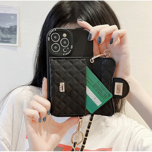Lucchetto con fibbia strass portafoglio LOVE in pelle catena a tracolla custodia per telefono antiurto per <span class=keywords><strong>iPhone</strong></span> 17 Promax 15 Plus 12 13 <span class=keywords><strong>11</strong></span> 16 - Product Image 4