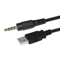 Câble audio USB vers Aux 3,0 mm 3,5 mm mâle-femelle à extrémités ouvertes de 1 m