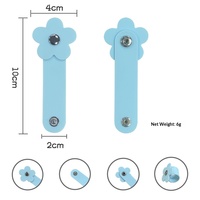 Organisateur de câbles en silicone en forme de fleur créative, attache écologique pour la gestion des câbles d'écouteurs et de données