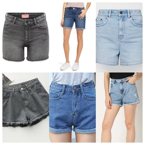 Shorts de Mezclilla de Alta Calidad para Mujer, Color Sólido, Estilo Casual de Verano, Desgastados, con Bolsillos, Corte Regular - Product Image 5