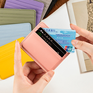 Đa-Thẻ Chủ Doanh Nghiệp PU Da Ví Tay Áo Thẻ Lưu Trữ Biểu Tượng Tùy Chỉnh Nhỏ Tinh Tế Đồng Xu Ví Công Suất Lớn - Product Image 2