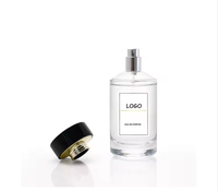 Vaporisateur de parfum en verre unique de haute qualité Fabricant de flacon de parfum à sertir rond noir 30ml 50ml 100ml avec boîte-cadeau