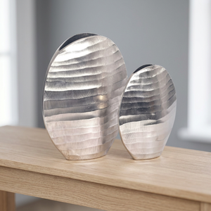 Ensemble de vases de table modernes en aluminium, faits à la main, hauteur 30,5 cm et 24 cm, pièce d'art décorative, exportation préférée - Product Image 5