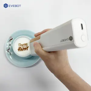 EVEBOT DIY All Surfaces Printer for Restaurant Food Coffee Cake Pastries Macaron Edible Ink Printer Pen Food Printing Machine