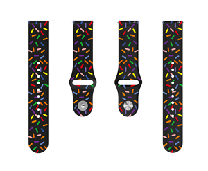 Forwelleny 20 22mm yeni canlı gökkuşağı yağmur damlası silikon kayış Samsung izle 4 5 bant Galaxy klasik/aktif <span class=keywords><strong>2</strong></span>/<span class=keywords><strong>3</strong></span> 42 46mm - Product Image 5