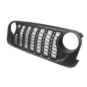 LUFENG Pare-chocs avant pour <span class=keywords><strong>JEEP</strong></span> <span class=keywords><strong>Wrangler</strong></span> 2007-2017 JK à 2024 JL Conversion de calandre, JK Old to New Modified Grille, Matte Black - Product Image 2