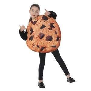 Conjunto de disfraz de galleta de leche para niños, para fiesta de Halloween, actuación en escenario, fibra de poliéster ecológica - Product Image 2