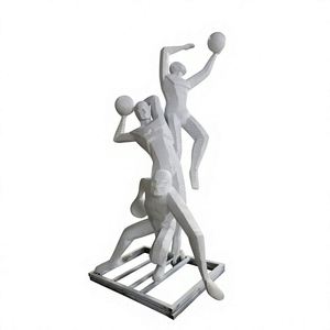 Escultura de Jugadores de Baloncesto, Tres Figuras, Estatua Moderna de Atletas Deportivos, Decoración para Jardín, Parque, Escuela, Estadio, Plaza, Centro Comercial - Product Image 2