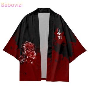 Kimono japonais de style streetwear pour homme et femme, robe ample de style Harajuku, cardigan, yukata, haori, cosplay d'<span class=keywords><strong>anime</strong></span> samouraï japonais, taille 6XL - Product Image 2